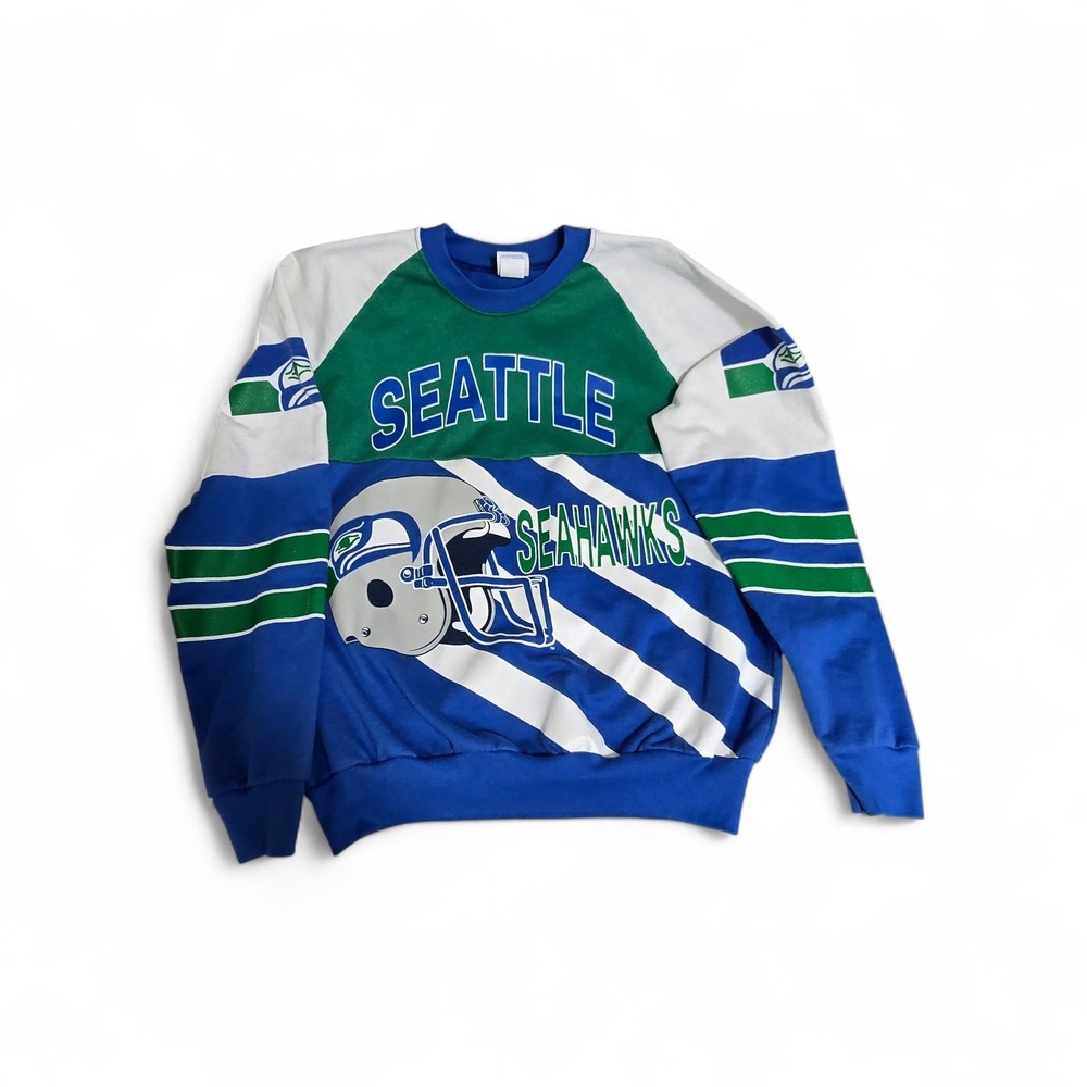 Seattle Seahawks Vintage‎ 1980s Crewneck Sweatshirt XL Made USA NFL